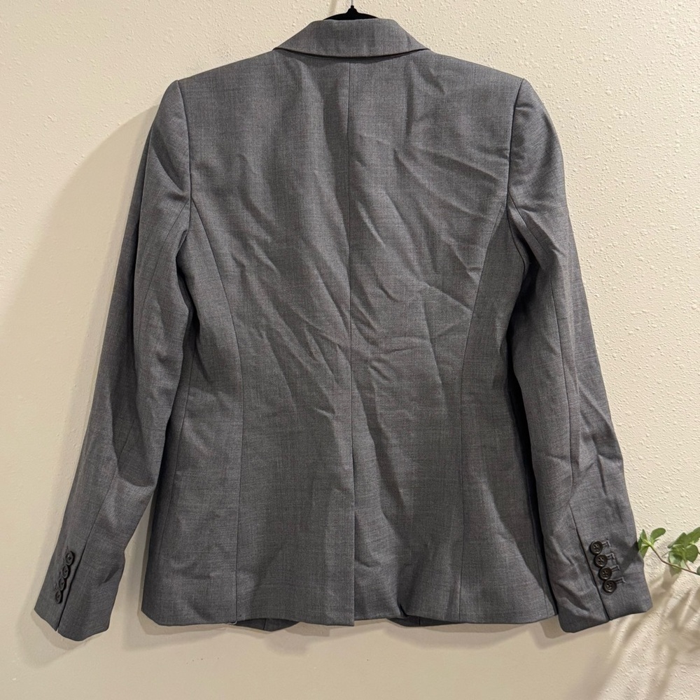 J. CREW Women’s 4 Gray Super 120’s Wool Single Button Campbell Blazer Career - Picture 2 of 8
